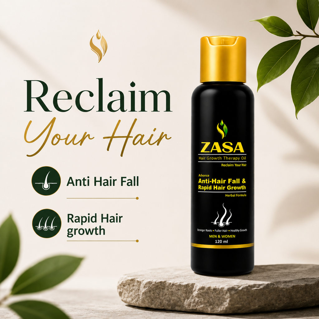 ZASA Herbal Hair Oil – Anti Hair Fall & Rapid Hair Growth Formula for Men & Women | Herbal Hair Care Oil